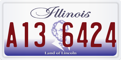 IL license plate A136424