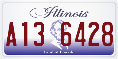 IL license plate A136428
