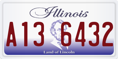 IL license plate A136432