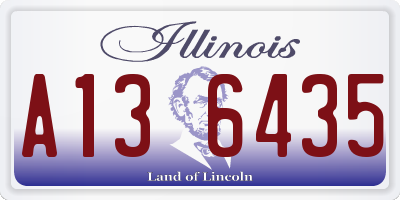 IL license plate A136435