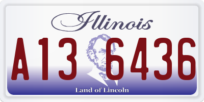 IL license plate A136436