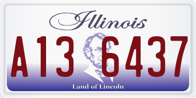 IL license plate A136437