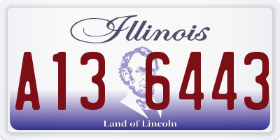 IL license plate A136443