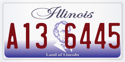 IL license plate A136445
