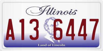 IL license plate A136447