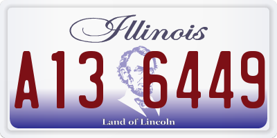 IL license plate A136449