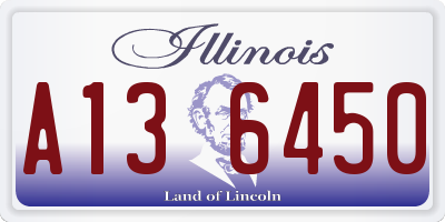 IL license plate A136450