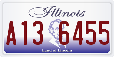 IL license plate A136455