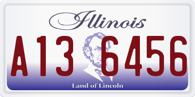 IL license plate A136456