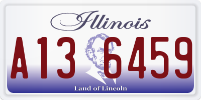 IL license plate A136459