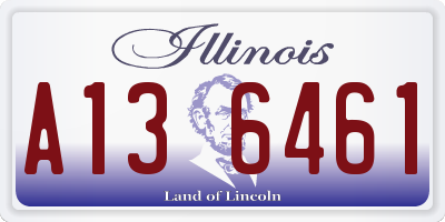 IL license plate A136461