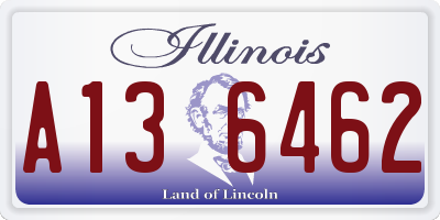 IL license plate A136462