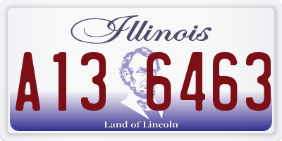 IL license plate A136463