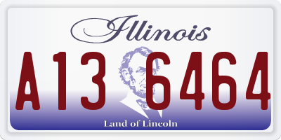 IL license plate A136464
