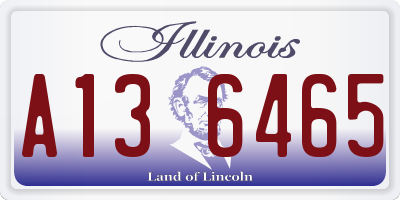 IL license plate A136465