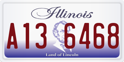 IL license plate A136468