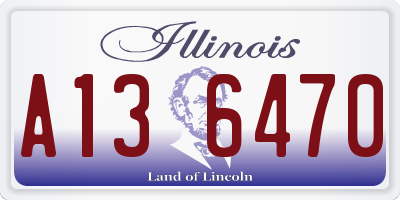 IL license plate A136470