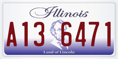 IL license plate A136471