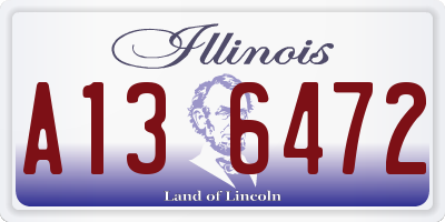 IL license plate A136472