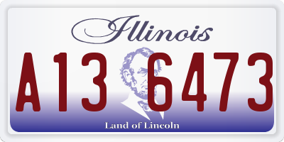 IL license plate A136473