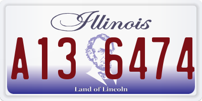 IL license plate A136474