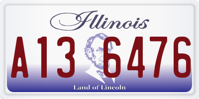 IL license plate A136476