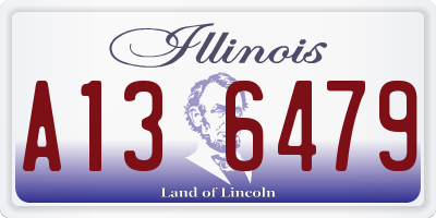 IL license plate A136479