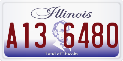 IL license plate A136480