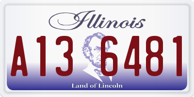 IL license plate A136481