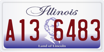 IL license plate A136483