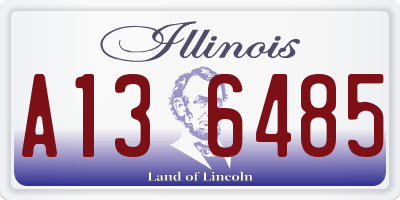 IL license plate A136485
