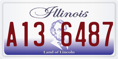 IL license plate A136487