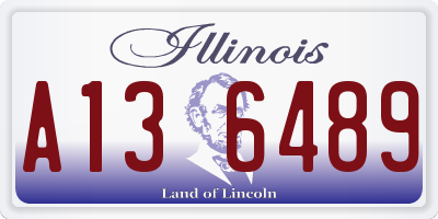 IL license plate A136489