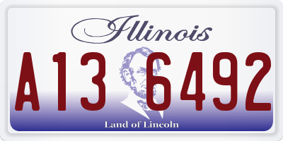 IL license plate A136492
