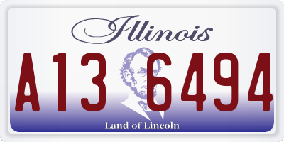 IL license plate A136494