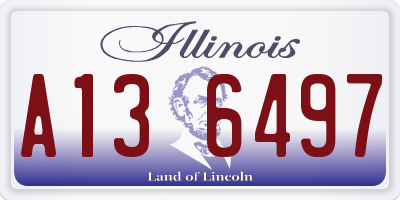 IL license plate A136497