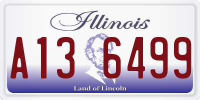 IL license plate A136499