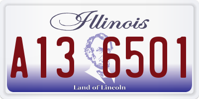IL license plate A136501