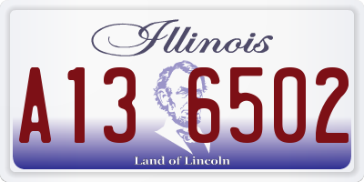 IL license plate A136502