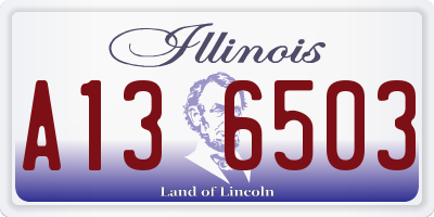 IL license plate A136503