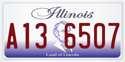 IL license plate A136507