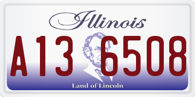 IL license plate A136508