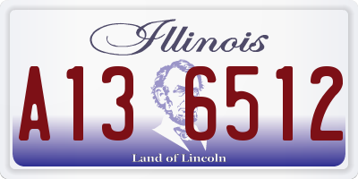 IL license plate A136512