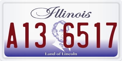 IL license plate A136517