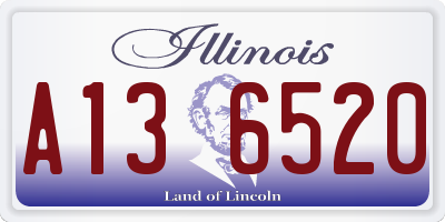 IL license plate A136520