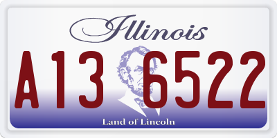 IL license plate A136522