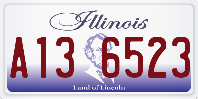 IL license plate A136523