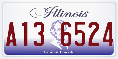 IL license plate A136524