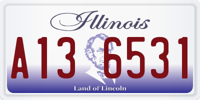 IL license plate A136531