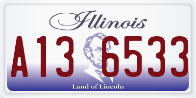 IL license plate A136533